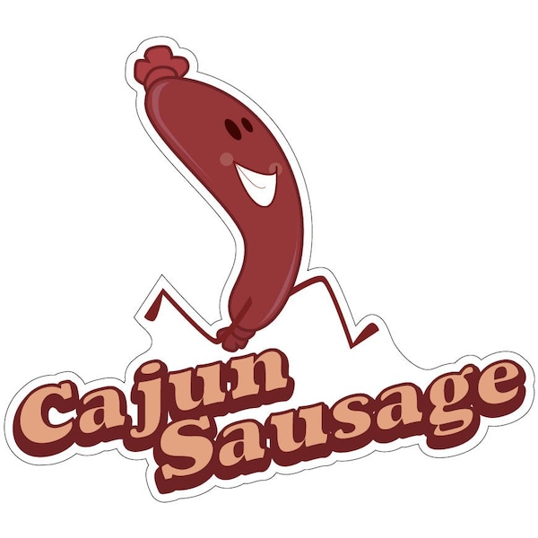 Signmission Cajun Sausage Decal Concession Stand Food Truck Sticker, 8" x 4.5", D-DC-8 Cajun Sausage19 D-DC-8 Cajun Sausage19 - main